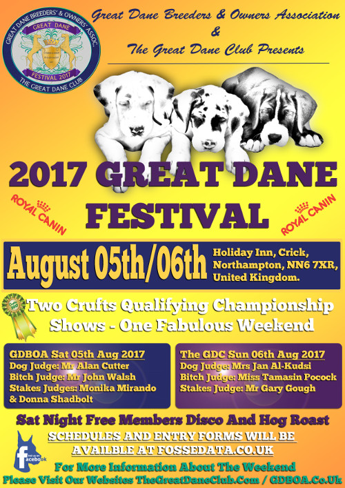 Poster of 2017 Great Dane Festival in Northampton