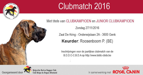 poster of the Clubmatch 2016 in Genk
