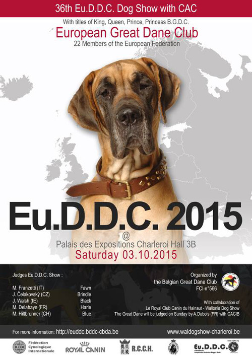 poster of the 36th Eu.D.D.C. dog show in Charleroi
