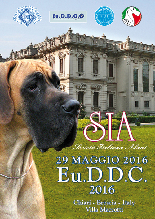 poster of the 37th Eu.D.D.C. dog show in Chiari BS