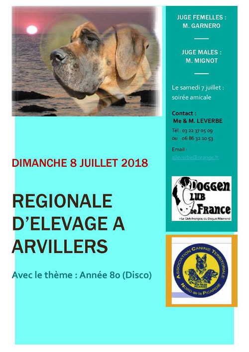 Poster of l'exposition rgionale d'levage in Arvillers 2018