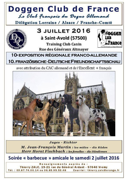 Poster of l'exposition rgionale d'levage in Saint-Avold 2016